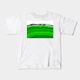 Green agate slice mineral Kids T-Shirt